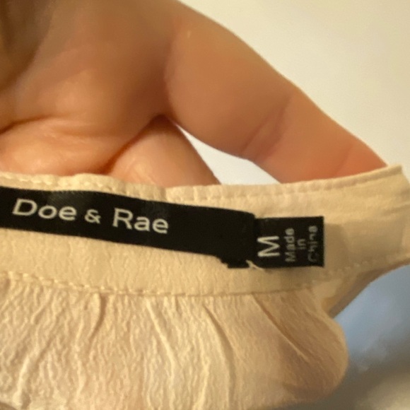 Doe & Rae cream top with lace up sides - Picture 8 of 9